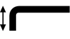 Length Pin closing blade (short) (mm)