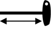 Totallängd T-handtag blad (mm)